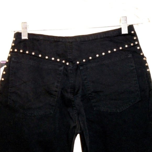 Vintage Jrs.com Black Silver Studed Capri Pants - Picture 3 of 7
